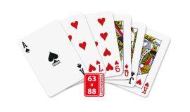 Poker cards with print