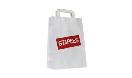 Paper bags with flat handle