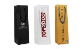 Wine Bag with rope handles - laminated