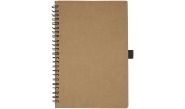 A5 wire-o recycled cardboard notebook with stone paper