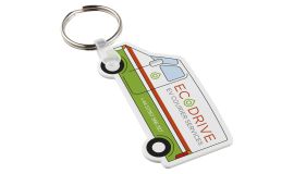 Van-shaped recycled keychain