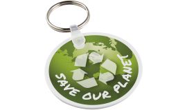 Circle-shaped recycled keychain