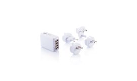 Travel plug with 4 USB ports